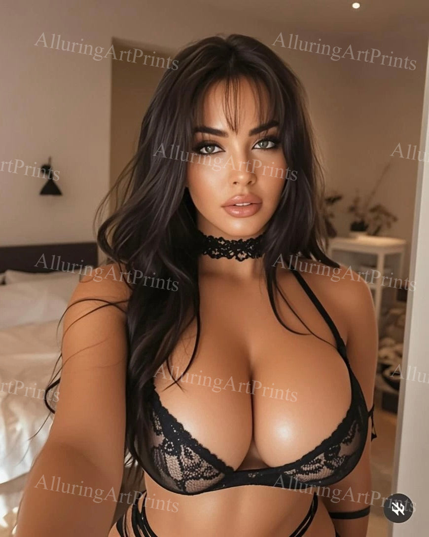 Risque Brunette Model - M159