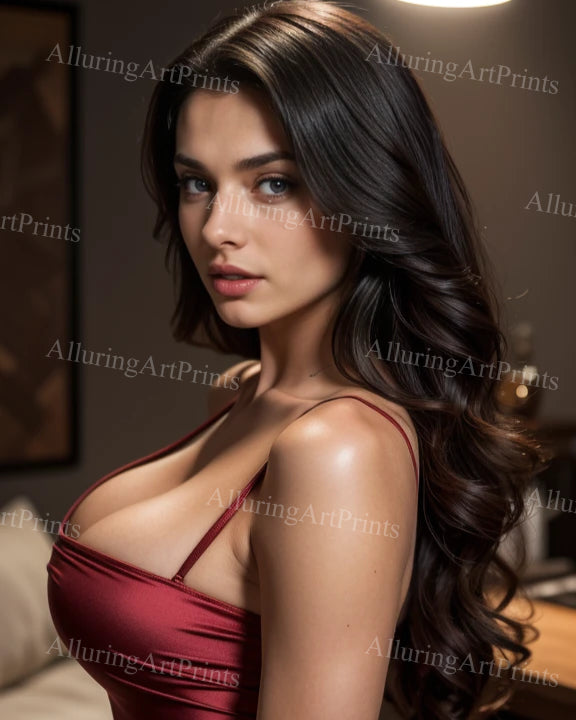 Risque Latina Model Female Digital Art AI Fantasy - M529