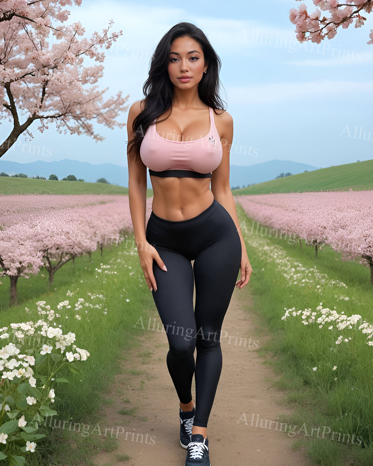 Risque Latina Model Female Digital Art AI Fantasy - MM417