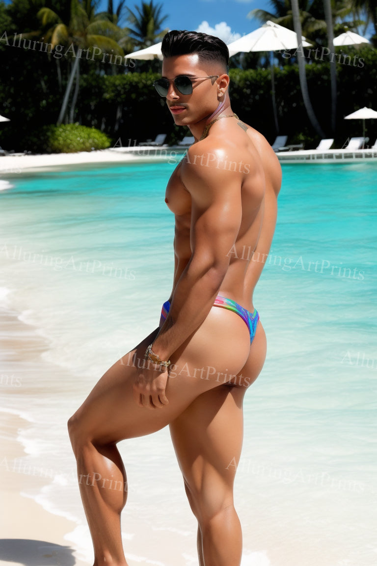 Nude Male Model Muscular - U1207