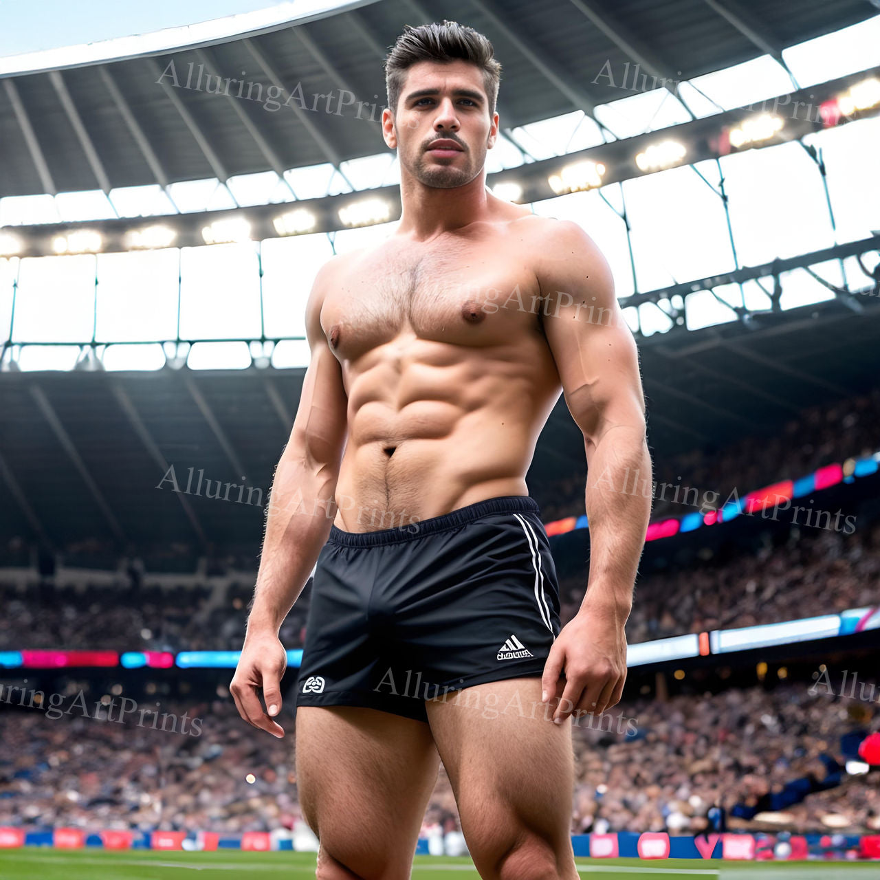 Male Model Muscular Digital Art AI Fantasy - UU1030