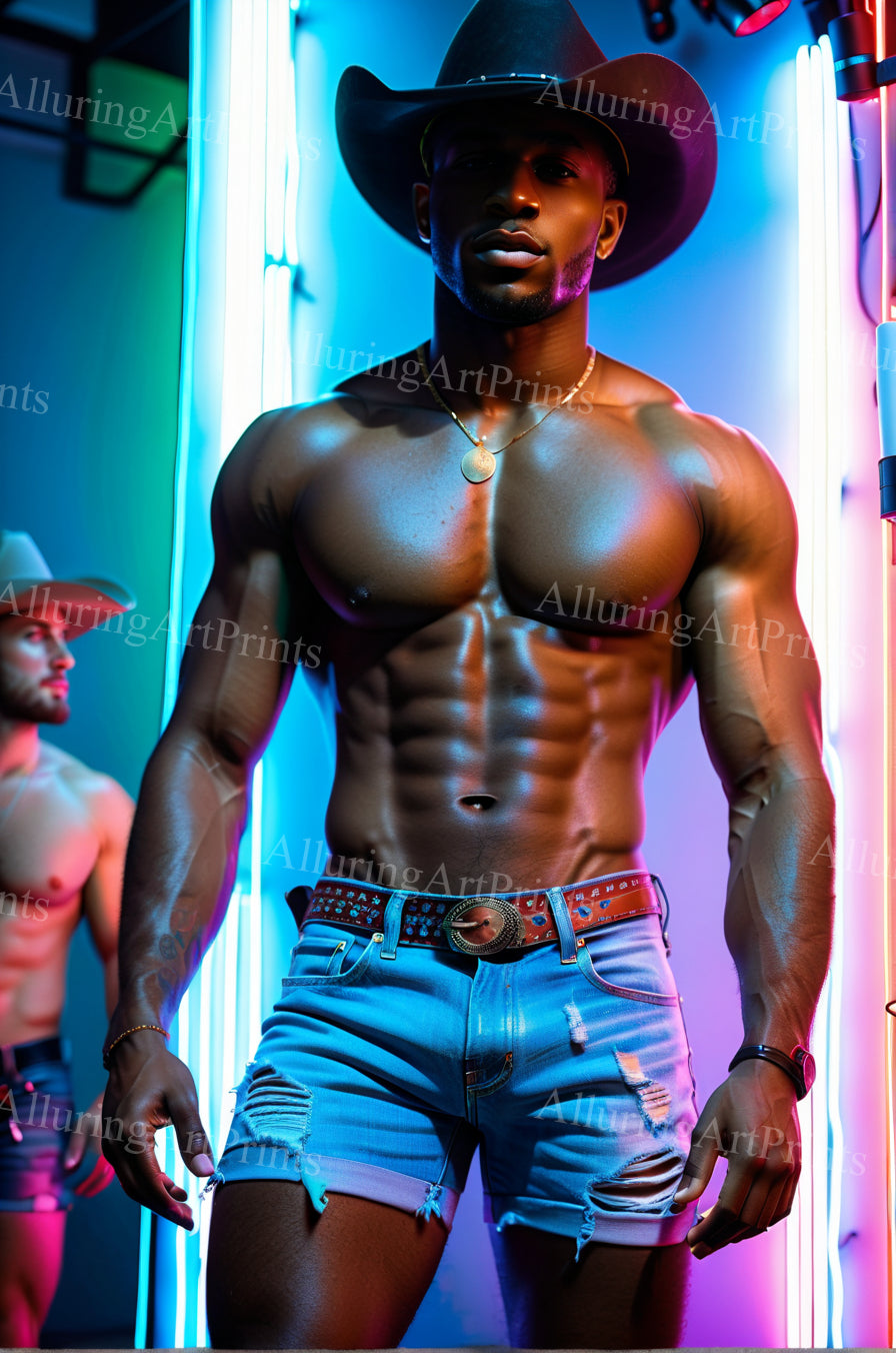 Male Model Muscular Digital Art AI Fantasy - UU1273