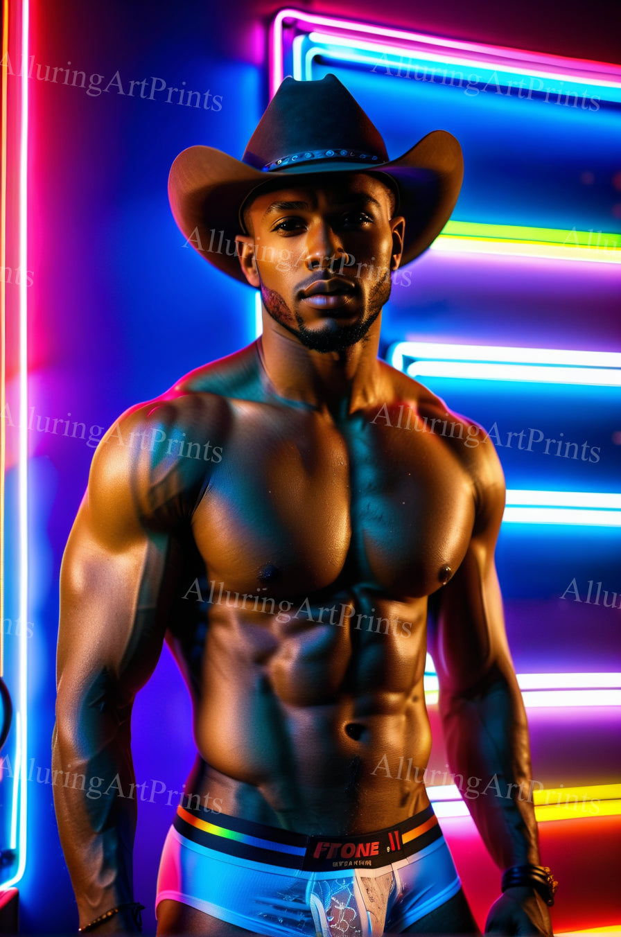 Male Model Muscular Digital Art AI Fantasy - UU1275