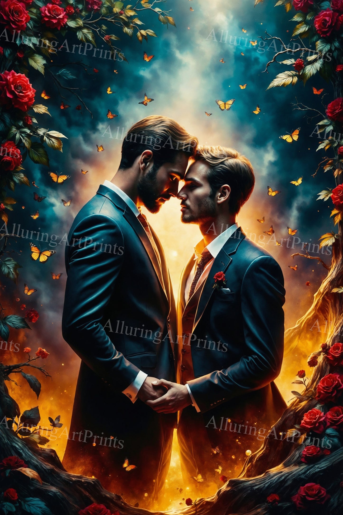 Male Models Slender Digital Art AI Fantasy - UU1278