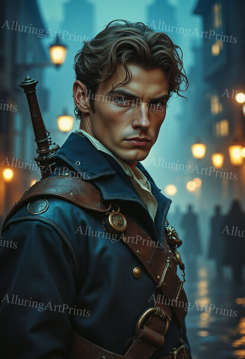 Male Model Muscular Digital Art AI Fantasy - UU1297