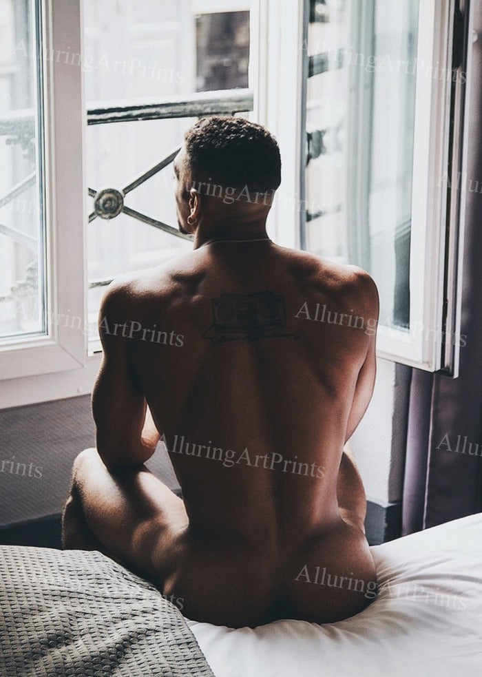 Nude Black Male Model Muscular - UU1692