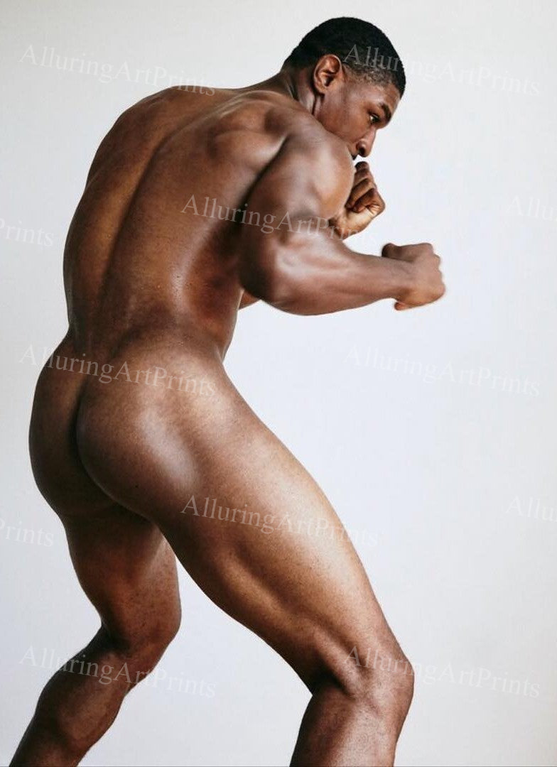 Nude Black Male Model Muscular - UU1693