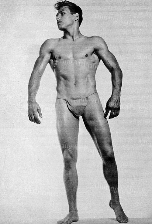 Nude Male Model Muscular Vintage - UU827