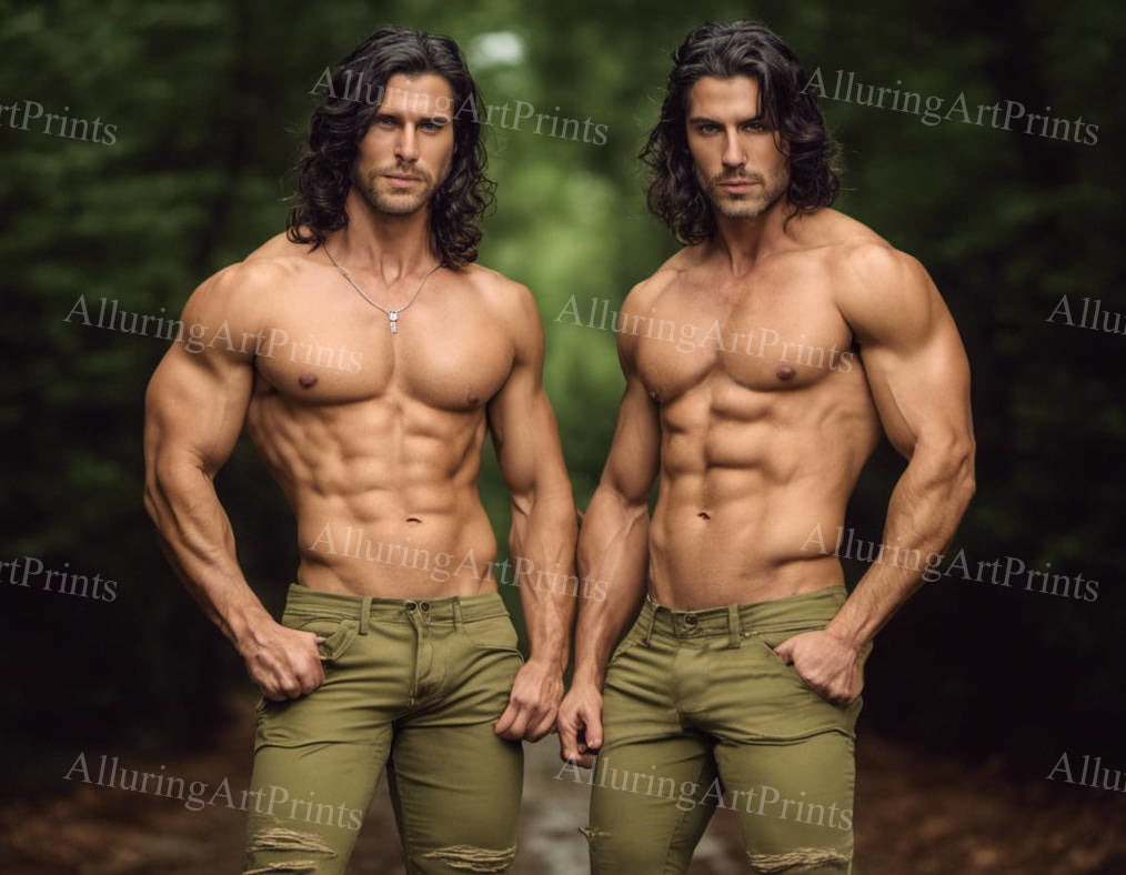 Male Models Muscular Digital Art AI Fantasy - XX322