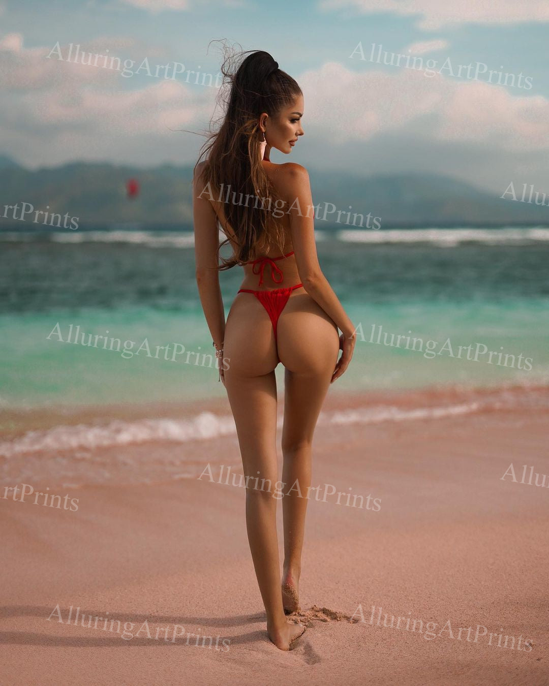 Risque Brunette Model - D862