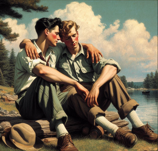 Male Models Slender Digital Art AI Fantasy - 548A