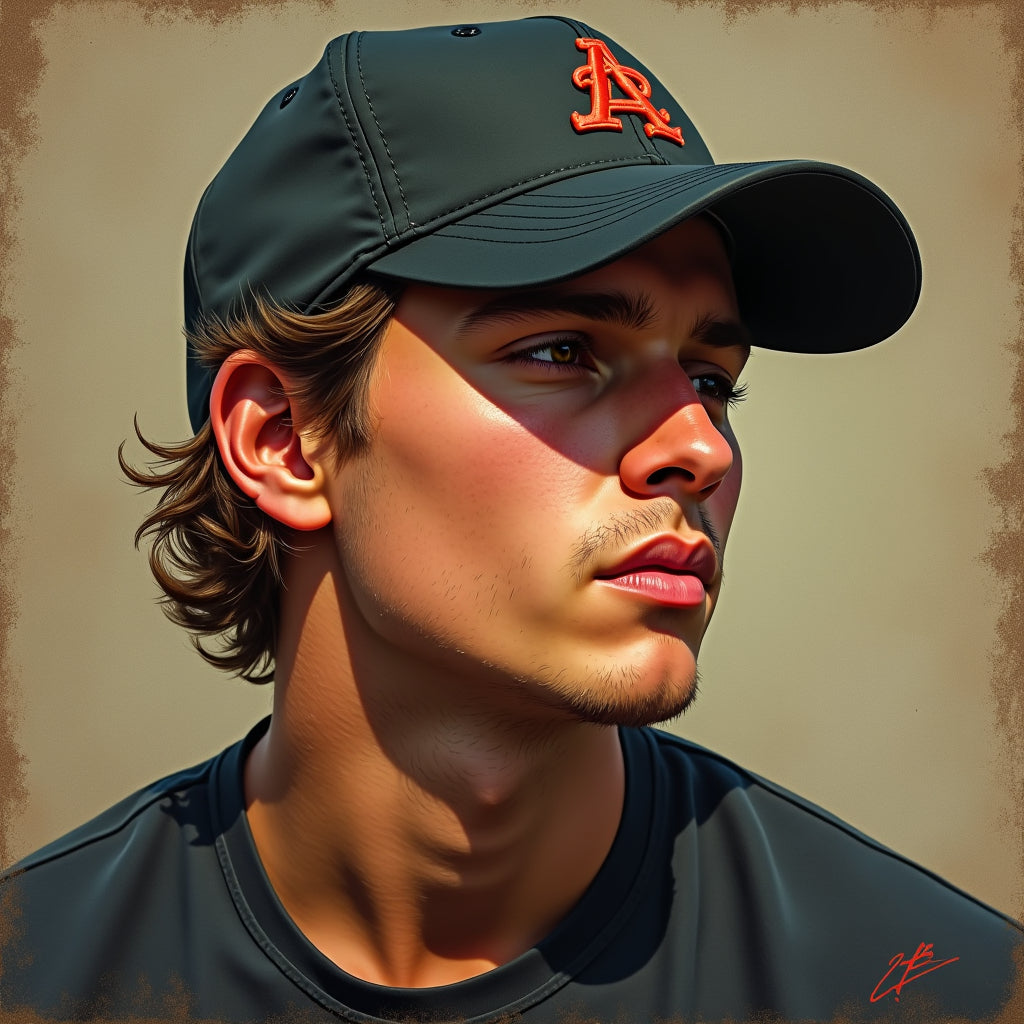 Male Model Muscular Digital Art AI Fantasy - 554A