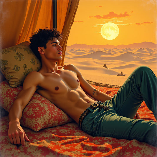 Male Model Slender Digital Art AI Fantasy - 556A