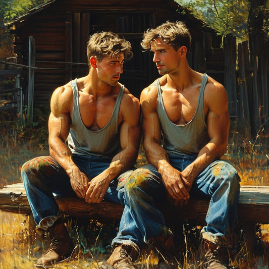 Male Models Muscular Digital Art AI Fantasy - 572A