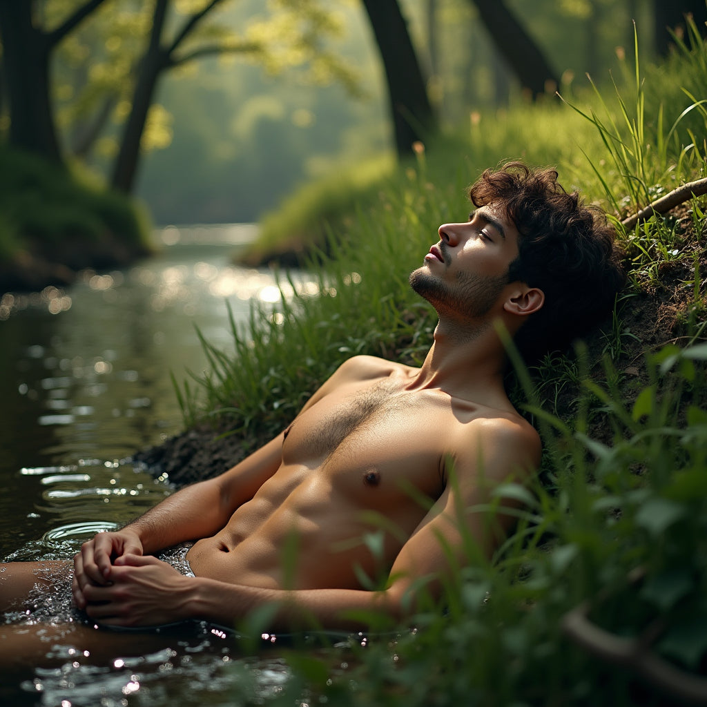 Male Model Muscular Digital Art AI Fantasy - 575A