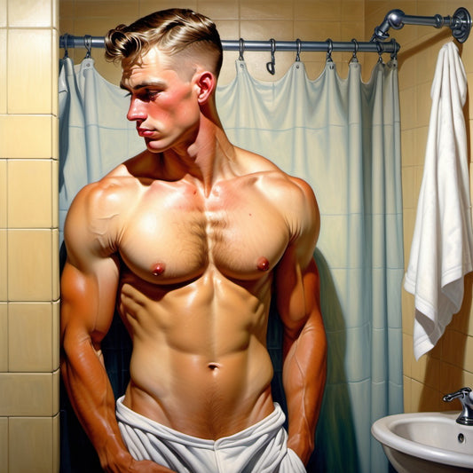 Male Model Muscular Digital Art AI Fantasy - 584A
