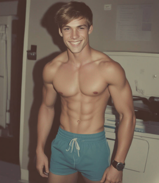 Male Model Muscular Digital Art AI Fantasy - 608A