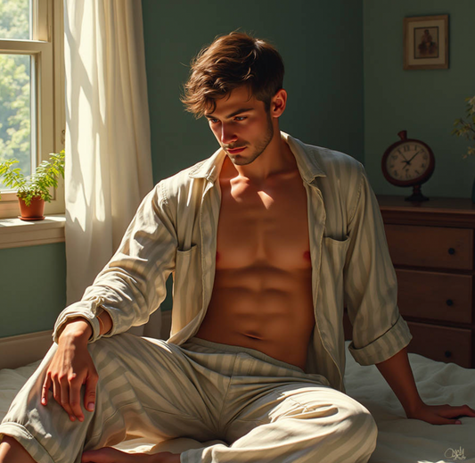 Male Model Muscular Digital Art AI Fantasy - 610A