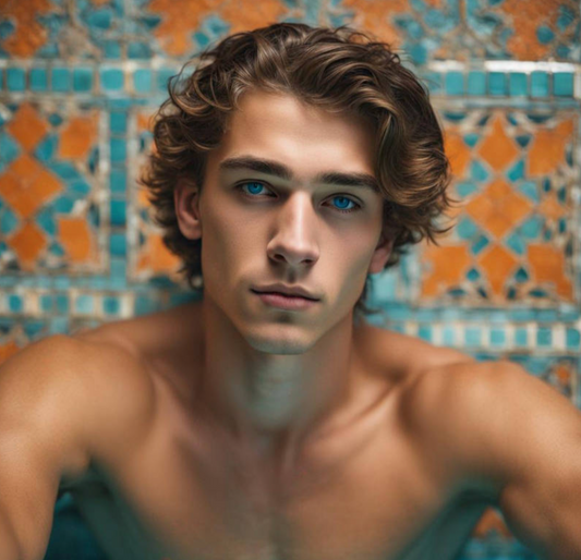 Male Model Slender Digital Art AI Fantasy - 625A