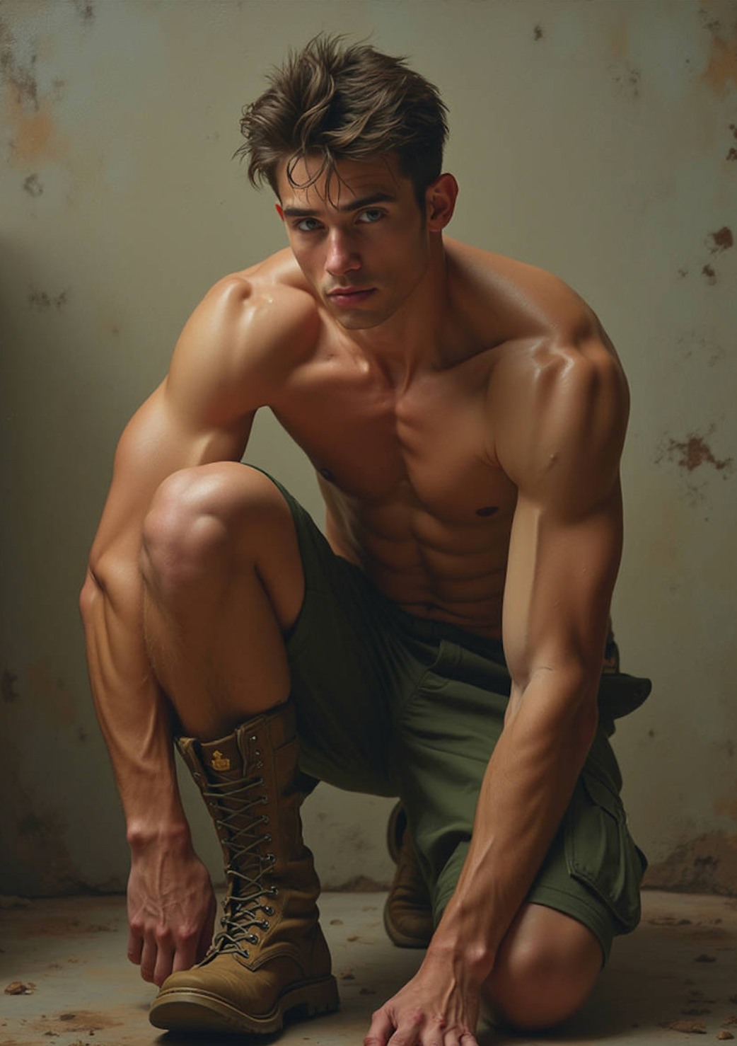 Male Model Muscular Digital Art AI Fantasy - 629A