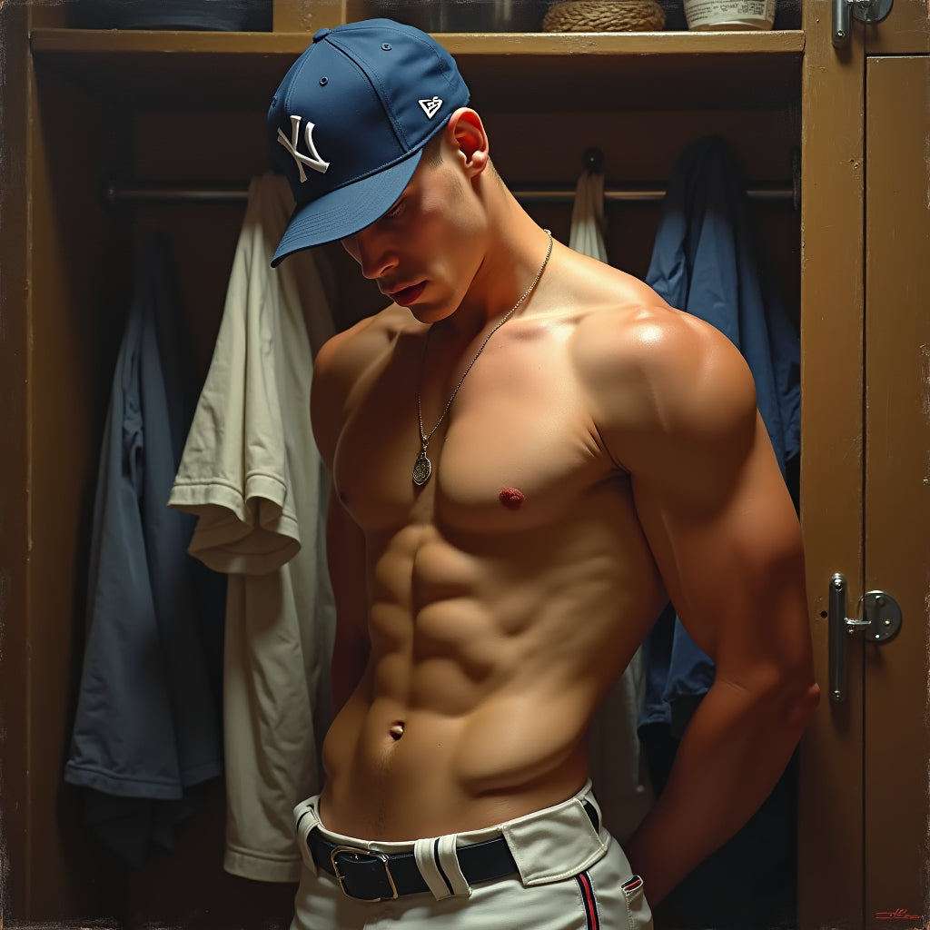 Male Model Muscular Digital Art AI Fantasy - 635A