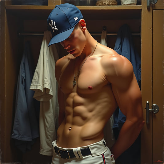 Male Model Muscular Digital Art AI Fantasy - 635A