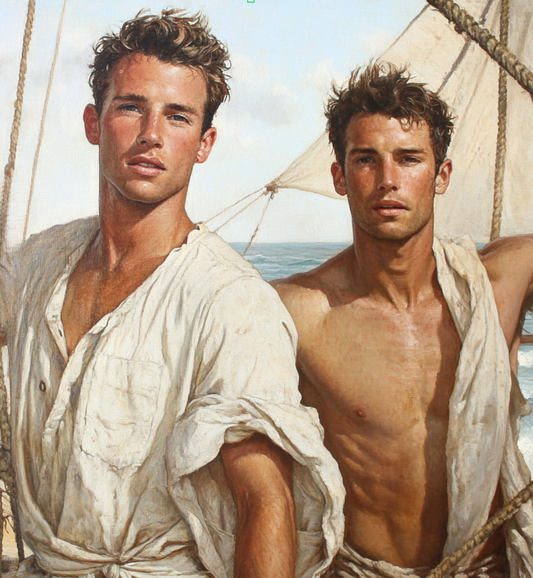 Male Models Slender Digital Art AI Fantasy - 651A