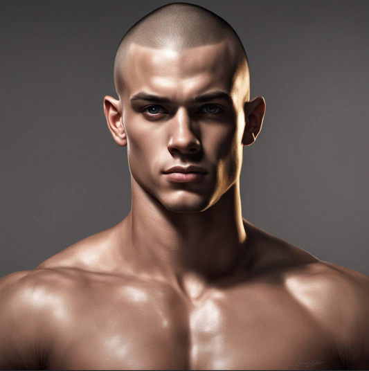 Male Model Muscular Digital Art AI Fantasy - 669A