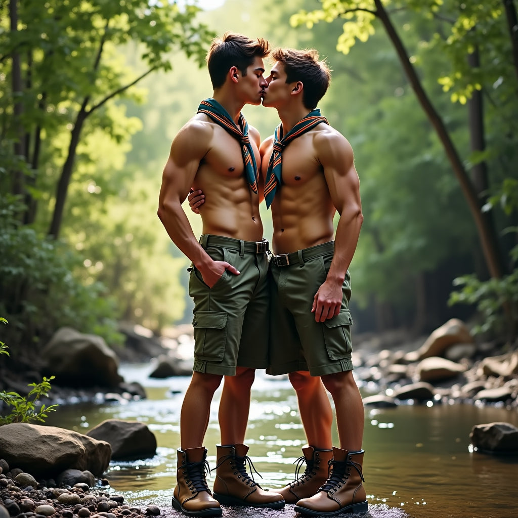 Male Models Slender Digital Art AI Fantasy - 678A