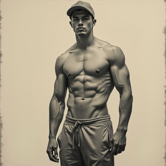 Male Model Muscular Digital Art AI Fantasy - 716A
