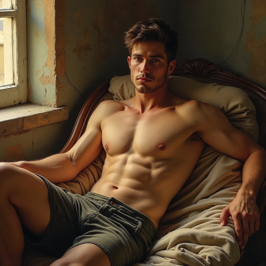 Male Model Slender Digital Art AI Fantasy - 719A