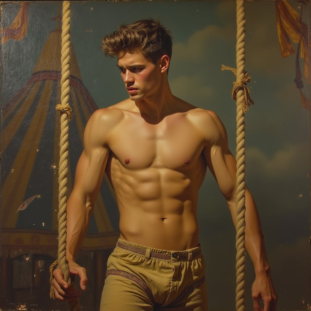 Male Model Slender Digital Art AI Fantasy - 723A