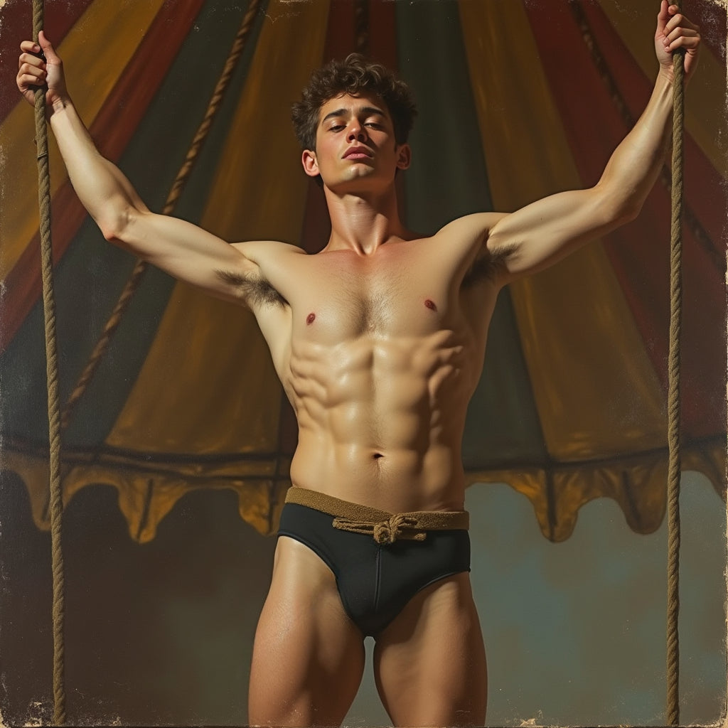 Male Model Slender Digital Art AI Fantasy - 724A