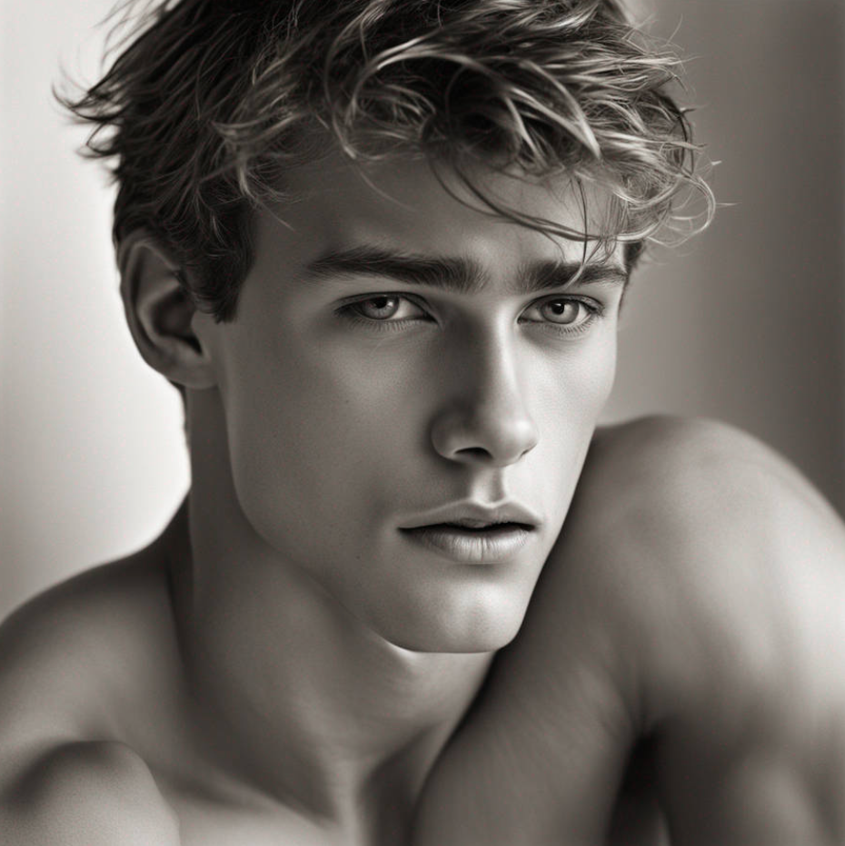 Male Model Muscular Digital Art AI Fantasy - 740A