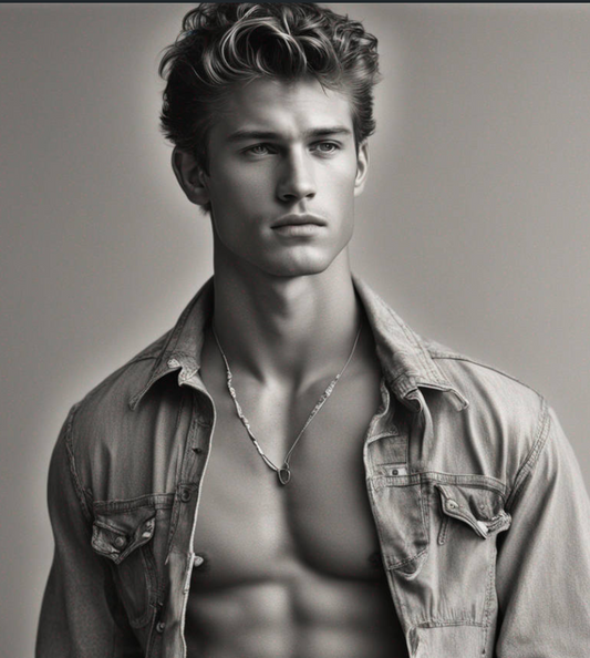 Male Model Muscular Digital Art AI Fantasy - 741A