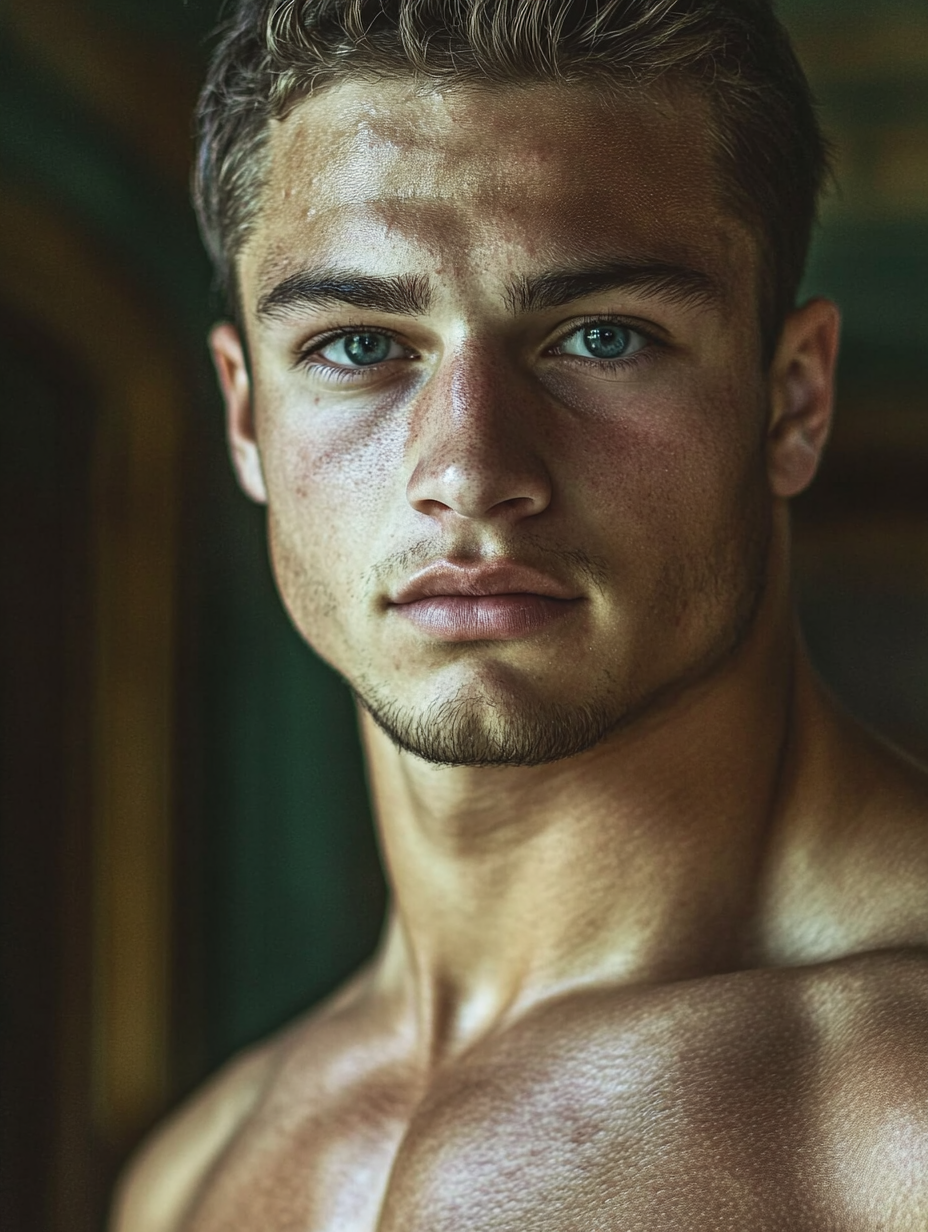 Male Model Muscular Digital Art AI Fantasy - 749A