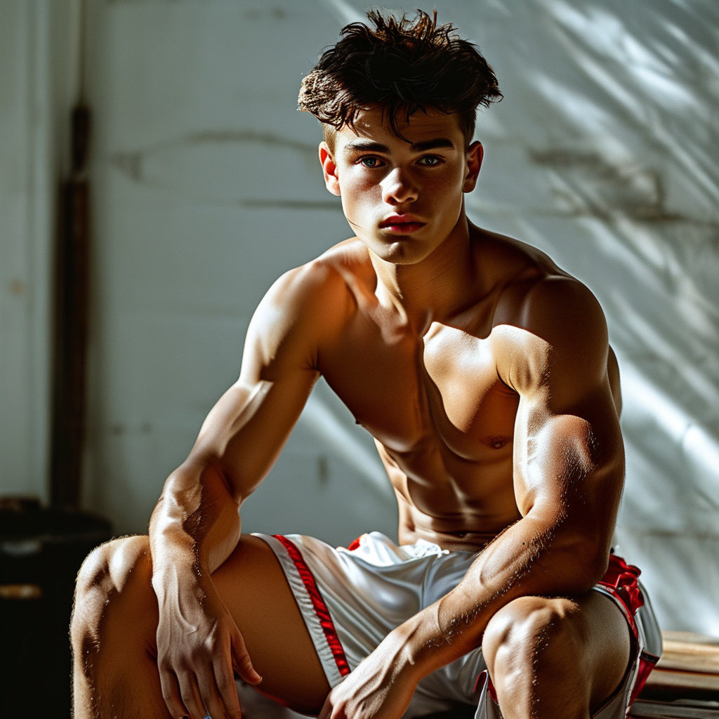 Male Model Muscular Digital Art AI Fantasy - 768A