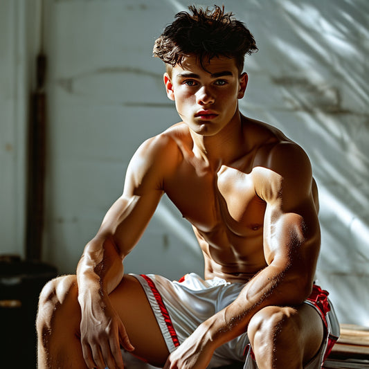 Male Model Muscular Digital Art AI Fantasy - 768A