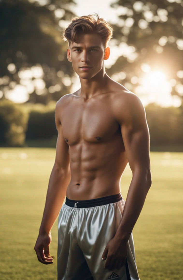 Male Model Slender Digital Art AI Fantasy - 772A