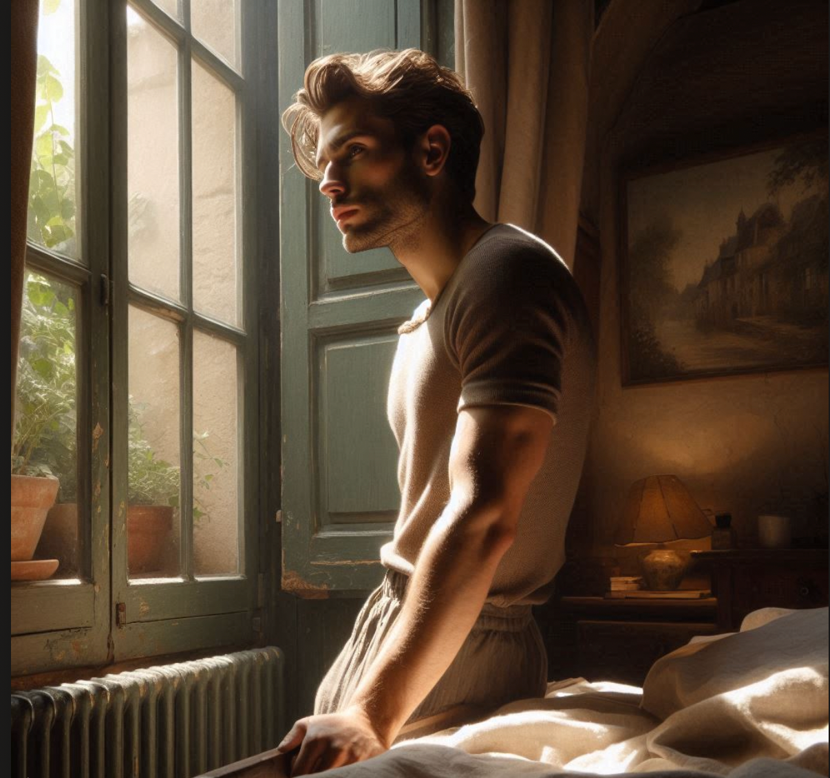 Male Model Muscular Digital Art AI Fantasy - 790A