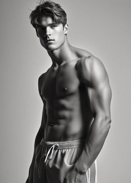 Male Model Muscular Digital Art AI Fantasy - 797A