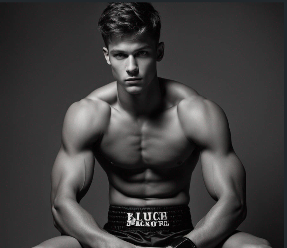 Male Model Muscular Digital Art AI Fantasy - 799A