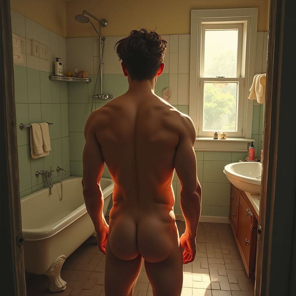 Male Model Muscular Digital Art AI Fantasy - 807A