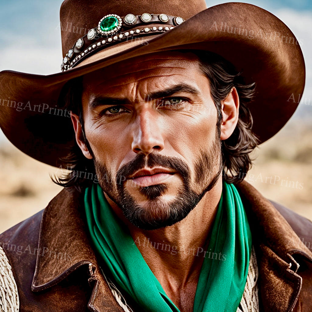 Male Model Muscular Digital Art AI Fantasy - 164A