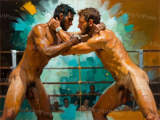 Nude Male Models Muscular Digital Art AI Fantasy - 32A