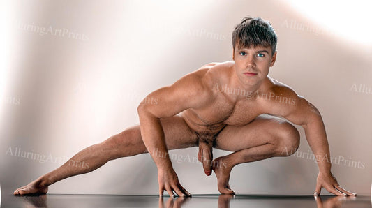Nude Male Model Muscular Digital Art AI Fantasy - 35A