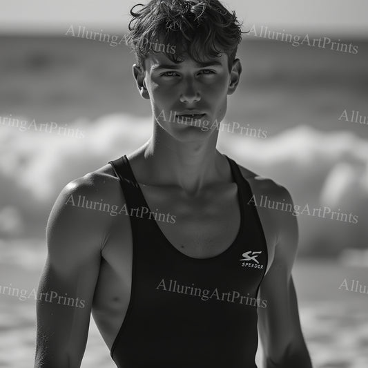 Male Model Slender Digital Art AI Fantasy - 471A