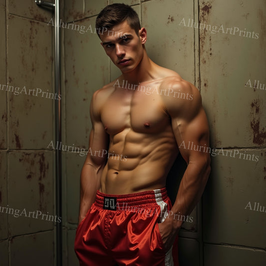 Male Model Slender Digital Art AI Fantasy - 473A