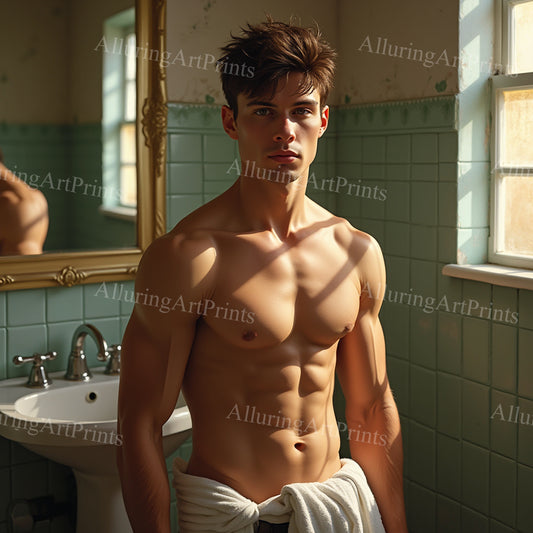 Male Model Slender Digital Art AI Fantasy - 476A