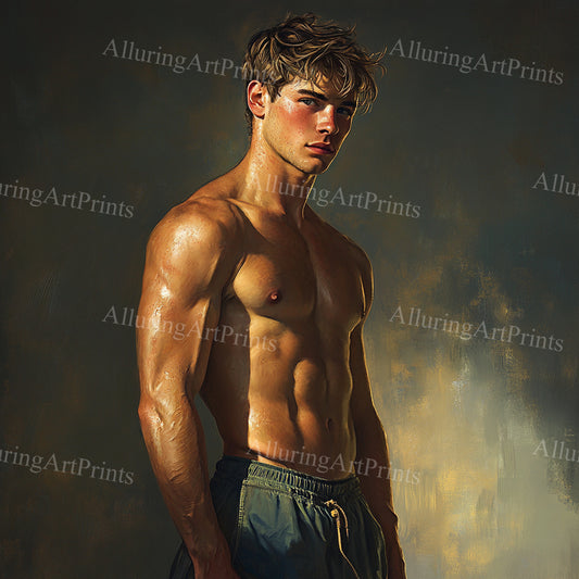 Male Model Slender Digital Art AI Fantasy - 481A